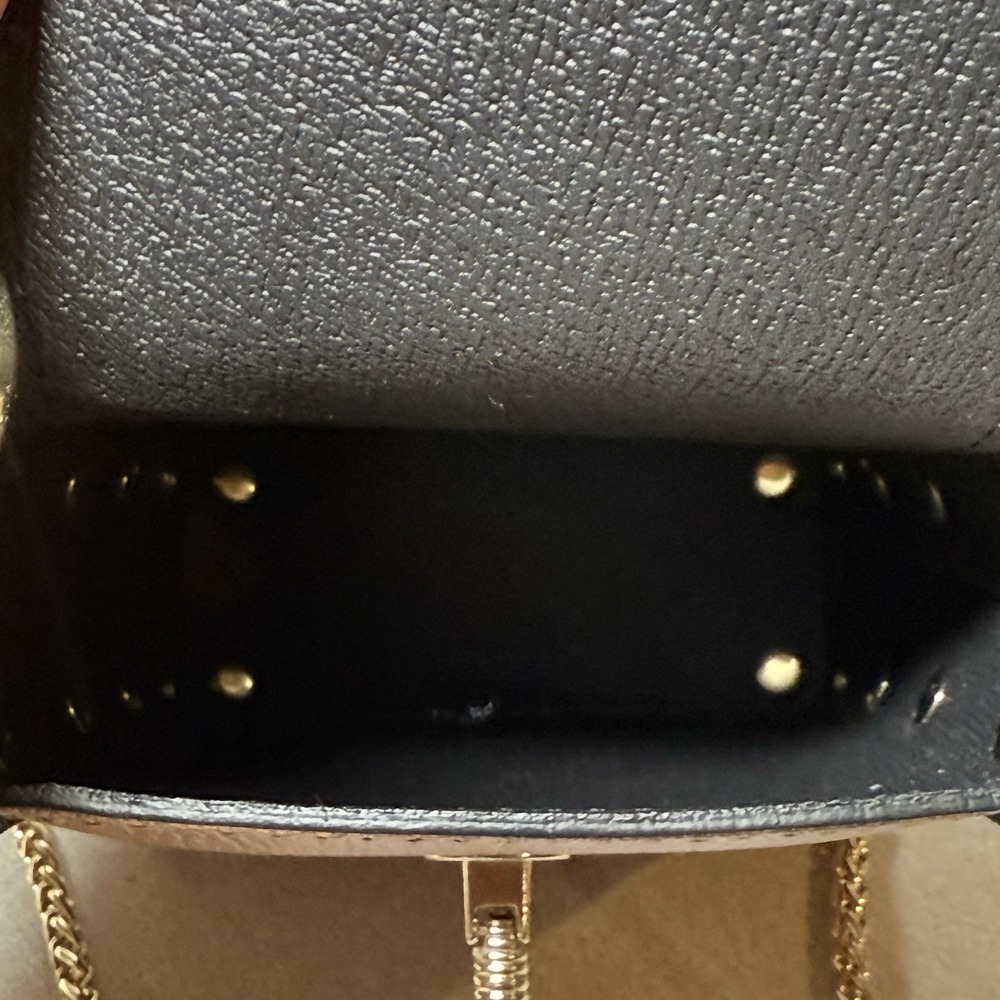 Cassette Barcelona‎ L'abeille Bumblebee Leather shoulder brown Mini Bag Gold Zip - Picture 6 of 12